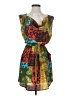 Snap 100% Polyester Print Green Cocktail Dress Size S - photo 1