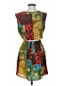 Snap 100% Polyester Print Green Cocktail Dress Size S - photo 2