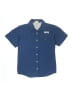 Columbia 100% Nylon Solid Blue Short Sleeve Button-Down Shirt Size 10 - 12 - photo 1