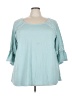 Massini Teal 3/4 Sleeve Top Size 3X - photo 1