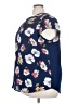 Papermoon 100% Polyester Floral Blue Short Sleeve Blouse Size 3X - photo 5