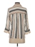 Stradivarius Stripes Tan 3/4 Sleeve Blouse Size S - photo 2