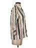 Stradivarius Stripes Tan 3/4 Sleeve Blouse Size S - photo 4