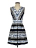 CeCe Print Blue Casual Dress Size 0 - photo 1