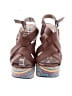 G by GUESS Tropical Brown Wedges Size 8 - photo 2