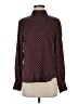 Zara Polka Dots Burgundy Long Sleeve Blouse Size S - photo 1