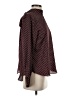 Zara Polka Dots Burgundy Long Sleeve Blouse Size S - photo 4