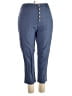 Lintico Solid Blue Linen Pants Size XXL - photo 1