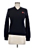 Play Comme Des Garçons 100% Wool Hearts Blue Wool Pullover Sweater Size M - photo 1