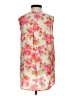 Paper Crane 100% Polyester Floral Pink Sleeveless Blouse Size S - photo 2