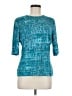 St. John Teal 3/4 Sleeve Top Size M - photo 1