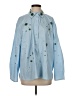Zara Stars Blue Long Sleeve Button-Down Shirt Size XS - photo 1