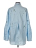 Zara Stars Blue Long Sleeve Button-Down Shirt Size XS - photo 2