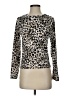 Gaze Animal Print Ivory Long Sleeve Turtleneck Size S - photo 1