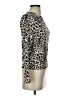 Gaze Animal Print Ivory Long Sleeve Turtleneck Size S - photo 4
