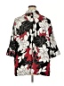 Catherines Floral Black Short Sleeve Blouse Size 2X Petite - photo 2