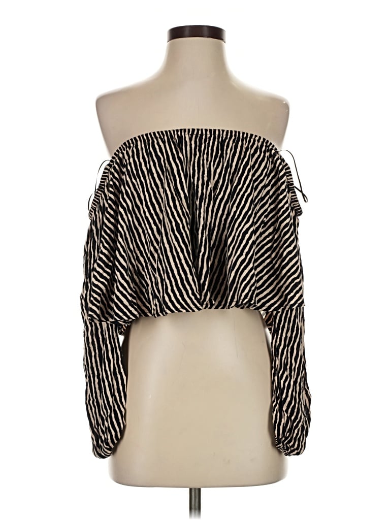 Pre-owned Sage 3/4 Sleeve Blouse In Black