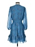 Max Studio 100% Polyester Paisley Blue Cocktail Dress Size S - photo 2