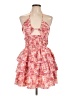Shein 100% Polyester Floral Pink Cocktail Dress Size L - photo 1