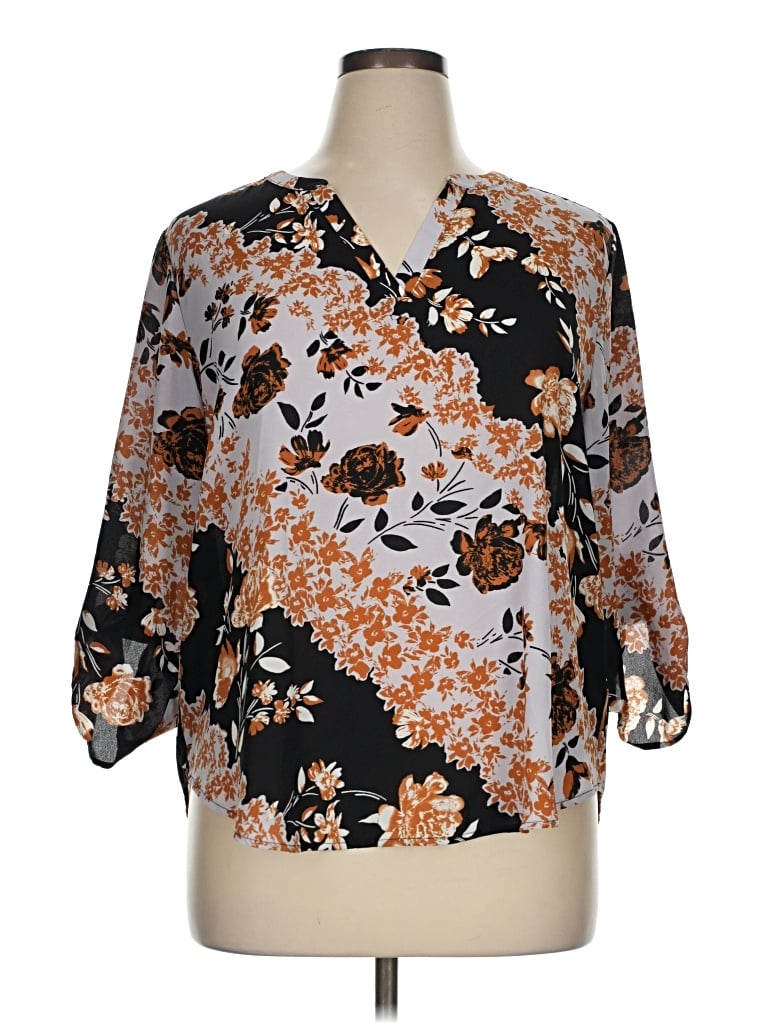 Maurices 3/4 Sleeve Blouse In Multi