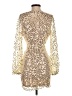 Double Crazy 100% Polyester Gold Cocktail Dress Size S - photo 2