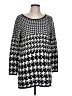 SWEATER WORKS 100% Acrylic Houndstooth Silver Pullover Sweater Size L - photo 1