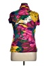 BCBGMAXAZRIA Print Pink Short Sleeve Blouse Size XL - photo 2