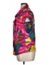 BCBGMAXAZRIA Print Pink Short Sleeve Blouse Size XL - photo 5