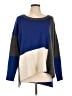 Derek Lam 100% Cashmere Color Block Blue Cashmere Pullover Sweater Size L - photo 1