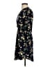 Maison Jules 100% Polyester Floral Black Casual Dress Size XS - photo 5