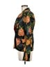 Natori 100% Cotton Floral Orange Blue Blazer Size 8 - photo 5