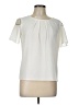 Tovia 100% Polyester Ivory Short Sleeve Blouse Size L - photo 1