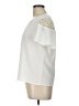 Tovia 100% Polyester Ivory Short Sleeve Blouse Size L - photo 5