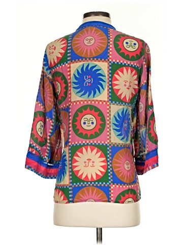 Workshop 3/4 Sleeve Silk Top (view 2)