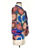 Workshop 100% Silk Blue 3/4 Sleeve Silk Top Size S - photo 4