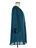 Lush 100% Polyester Solid Teal Casual Dress Size M - photo 4