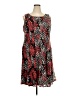 Perceptions Print Red Casual Dress Size 2X - photo 1
