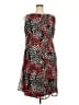Perceptions Print Red Casual Dress Size 2X - photo 2