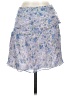 Intermix 100% Silk Floral Blue Silk Skirt Size 2 - photo 1