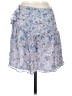 Intermix 100% Silk Floral Blue Silk Skirt Size 2 - photo 2