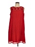 A New Day 100% Polyester Red Casual Dress Size L - photo 1