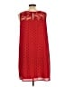A New Day 100% Polyester Red Casual Dress Size L - photo 2
