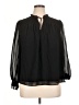 1.State 100% Polyester Black 3/4 Sleeve Blouse Size 1X - photo 1