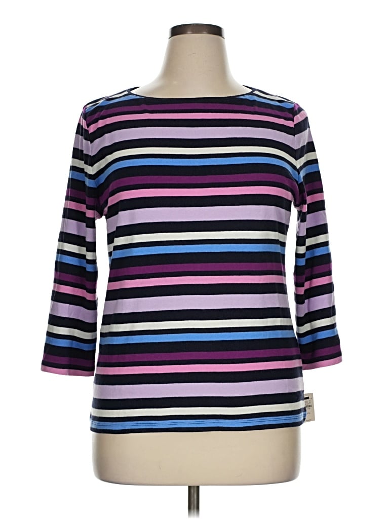 Pre-owned Talbots 3/4 Sleeve T-shirt In Purple