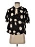 Rose + Olive 100% Polyester Black Short Sleeve Blouse Size S - photo 1
