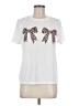 Shein Animal Print Ivory Short Sleeve T-Shirt Size 6 - photo 1