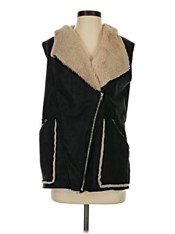Trafaluc by Zara Faux Fur Vest (view 1)