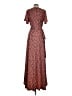 Mary Square Print Red Casual Dress Size S - photo 2