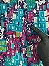 Jaclyn Smith 100% Polyester Print Teal Long Sleeve Blouse Size 12 - photo 4