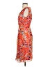 Andre Oliver 100% Polyester Floral Orange Cocktail Dress Size 4 - photo 5